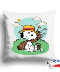 Terrific Snoopy Golf Square Pillow 1