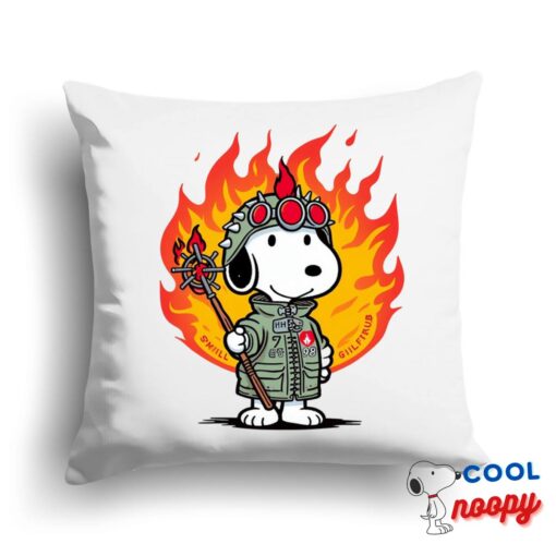 Terrific Snoopy Hellfire Club Square Pillow 1