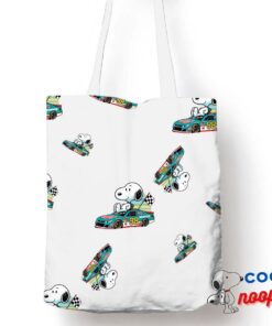 Terrific Snoopy Nascar Tote Bag 1