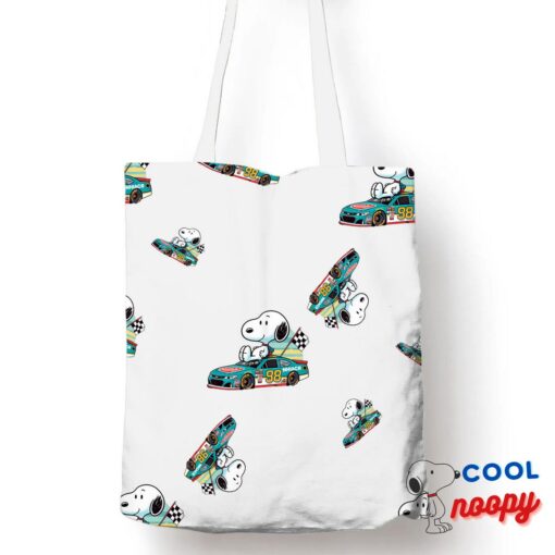 Terrific Snoopy Nascar Tote Bag 1
