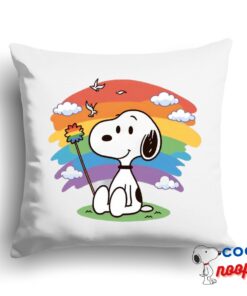 Terrific Snoopy Pride Symbol Square Pillow 1