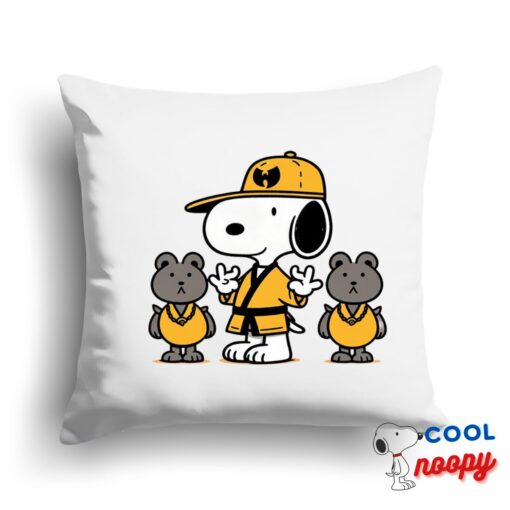 Terrific Snoopy Wu Tang Clan Square Pillow 1