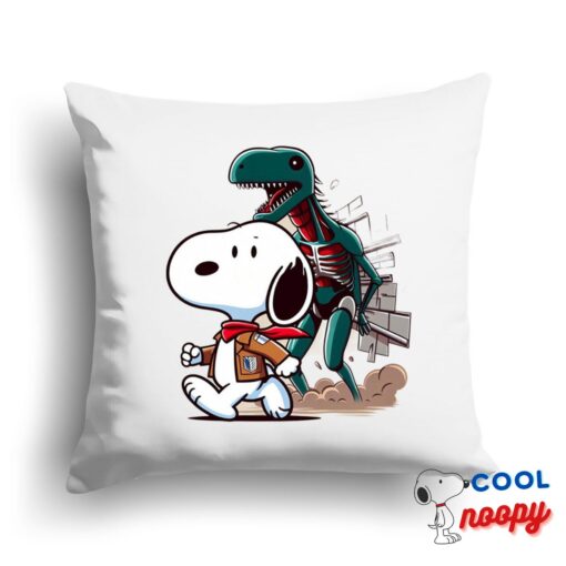 Unbelievable Snoopy Attack On Titan Square Pillow 1
