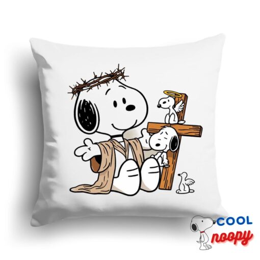 Unbelievable Snoopy Christian Square Pillow 1