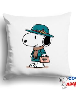 Unbelievable Snoopy Fendi Square Pillow 1