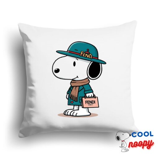 Unbelievable Snoopy Fendi Square Pillow 1