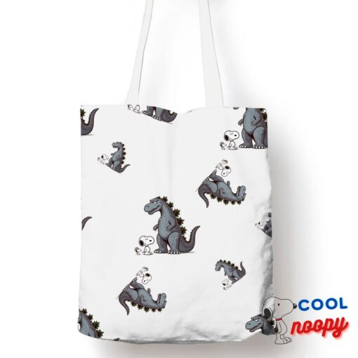 Unbelievable Snoopy Godzilla Tote Bag 1