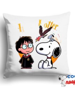 Unbelievable Snoopy Harry Potter Square Pillow 1