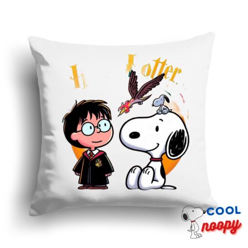 Unbelievable Snoopy Harry Potter Square Pillow 1