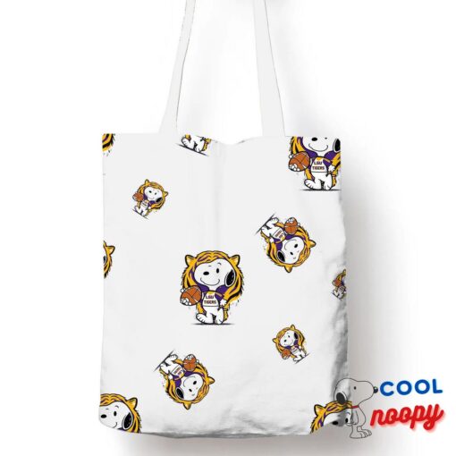 Unbelievable Snoopy Lsu Tigers Logo Tote Bag 1