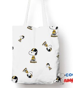 Unbelievable Snoopy Pittsburgh Steelers Logo Tote Bag 1