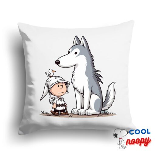 Unbelievable Snoopy Wolf Square Pillow 1