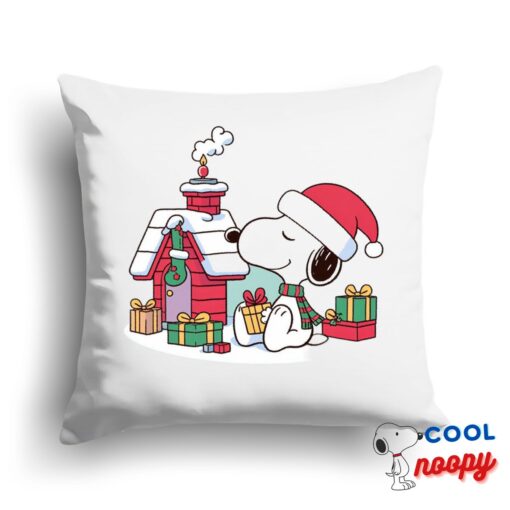 Unexpected Snoopy Christmas Square Pillow 1