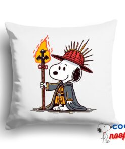 Unexpected Snoopy Hellfire Club Square Pillow 1