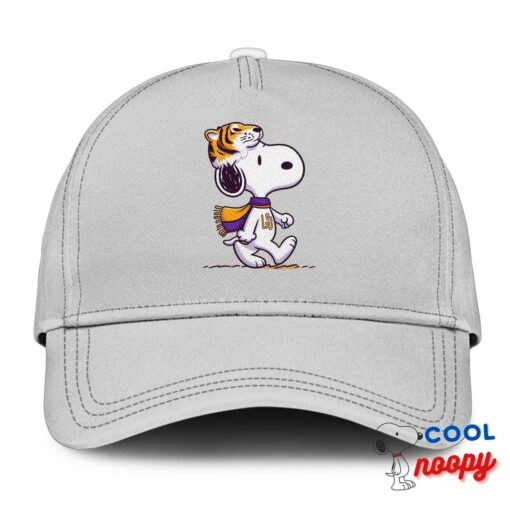 Unexpected Snoopy Lsu Tigers Logo Hat 3