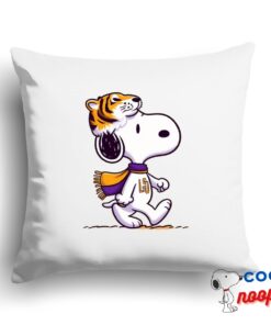 Unexpected Snoopy Lsu Tigers Logo Square Pillow 1