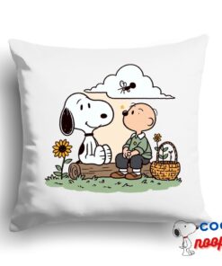 Unexpected Snoopy Mickey Mouse Square Pillow 1