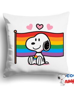 Unexpected Snoopy Pride Symbol Square Pillow 1