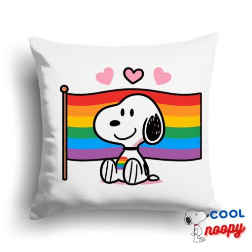 Unexpected Snoopy Pride Symbol Square Pillow 1