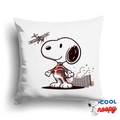 Unforgettable Snoopy Attack On Titan Square Pillow 1