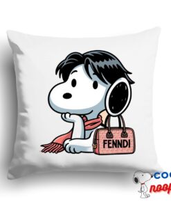 Unforgettable Snoopy Fendi Square Pillow 1