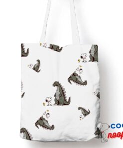 Unforgettable Snoopy Godzilla Tote Bag 1