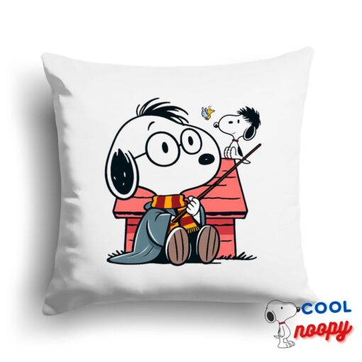 Unforgettable Snoopy Harry Potter Square Pillow 1