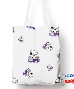 Unforgettable Snoopy Lsu Tigers Logo Tote Bag 1