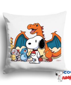 Unforgettable Snoopy Pokemon Square Pillow 1
