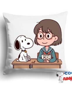 Unforgettable Snoopy Teacher Square Pillow 1