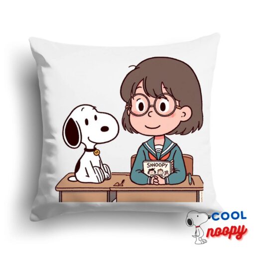 Unforgettable Snoopy Teacher Square Pillow 1