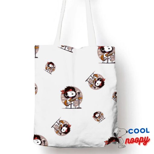 Unique Snoopy Aerosmith Rock Band Tote Bag 1