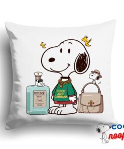 Unique Snoopy Dolce And Gabbana Square Pillow 1