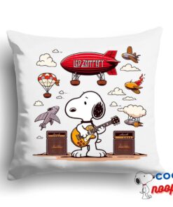 Unique Snoopy Led Zeppelin Square Pillow 1