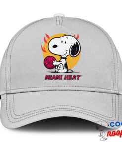 Unique Snoopy Miami Heat Logo Hat 3