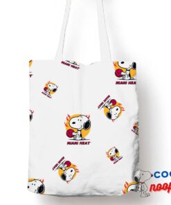Unique Snoopy Miami Heat Logo Tote Bag 1