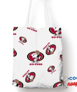 Unique Snoopy San Francisco 49ers Logo Tote Bag 1