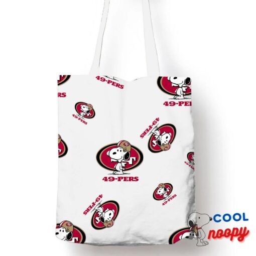 Unique Snoopy San Francisco 49ers Logo Tote Bag 1