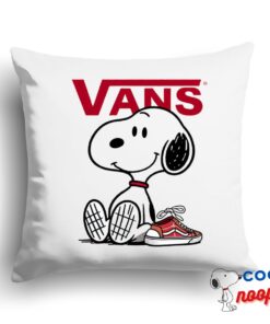 Unique Snoopy Vans Logo Square Pillow 1