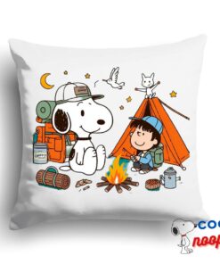 Useful Snoopy Camping Square Pillow 1