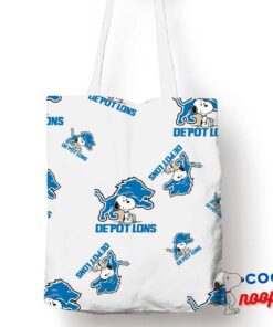 Useful Snoopy Detroit Lions Logo Tote Bag 1