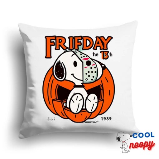Useful Snoopy Friday The 13th Movie Square Pillow 1