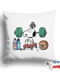 Useful Snoopy Gym Square Pillow 1