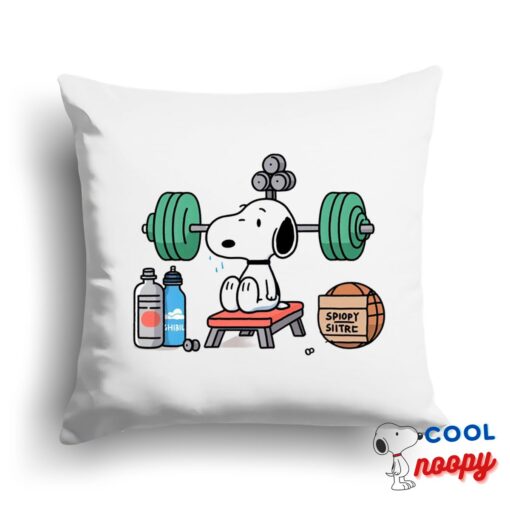 Useful Snoopy Gym Square Pillow 1