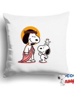 Useful Snoopy Jesus Square Pillow 1