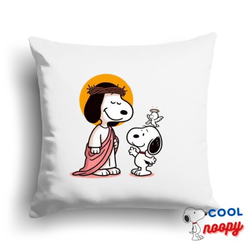 Useful Snoopy Jesus Square Pillow 1