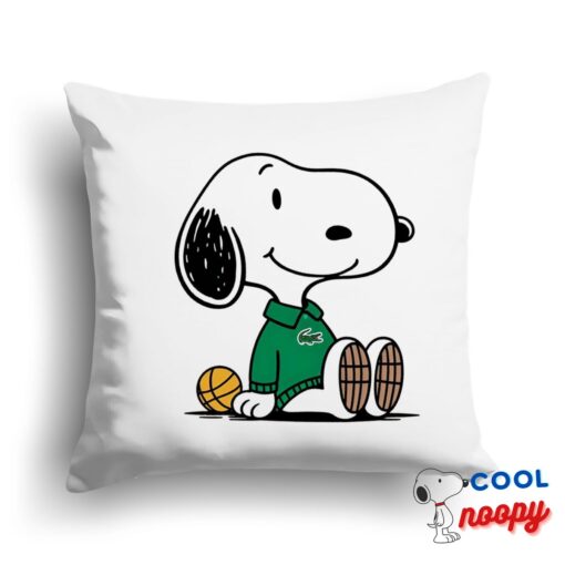 Useful Snoopy Lacoste Square Pillow 1