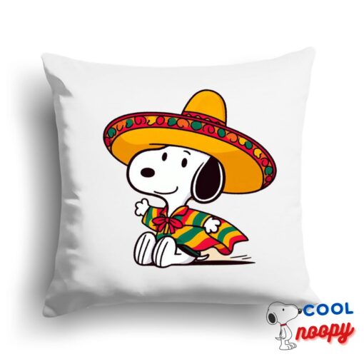 Useful Snoopy Mexican Square Pillow 1