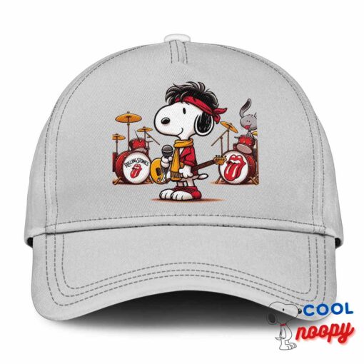 Useful Snoopy Rolling Stones Rock Band Hat 3