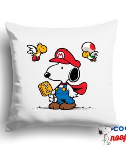 Useful Snoopy Super Mario Square Pillow 1